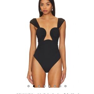 Free People Double Take Bodysuit in Black